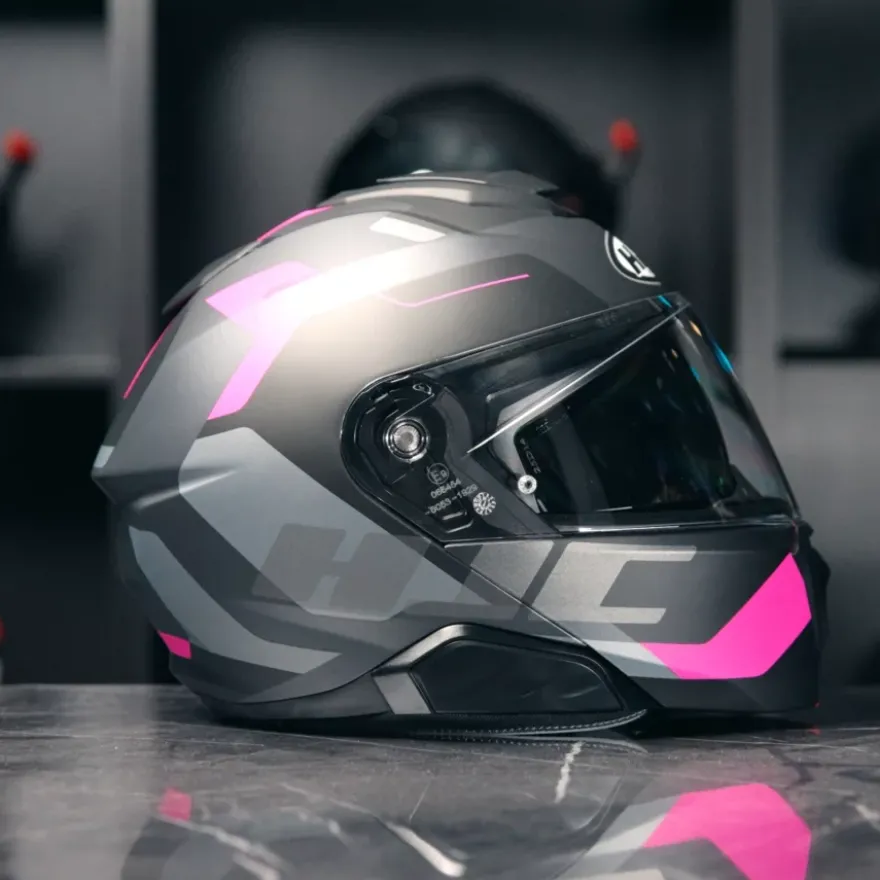 HJC i91 Carst Zwart/Roze