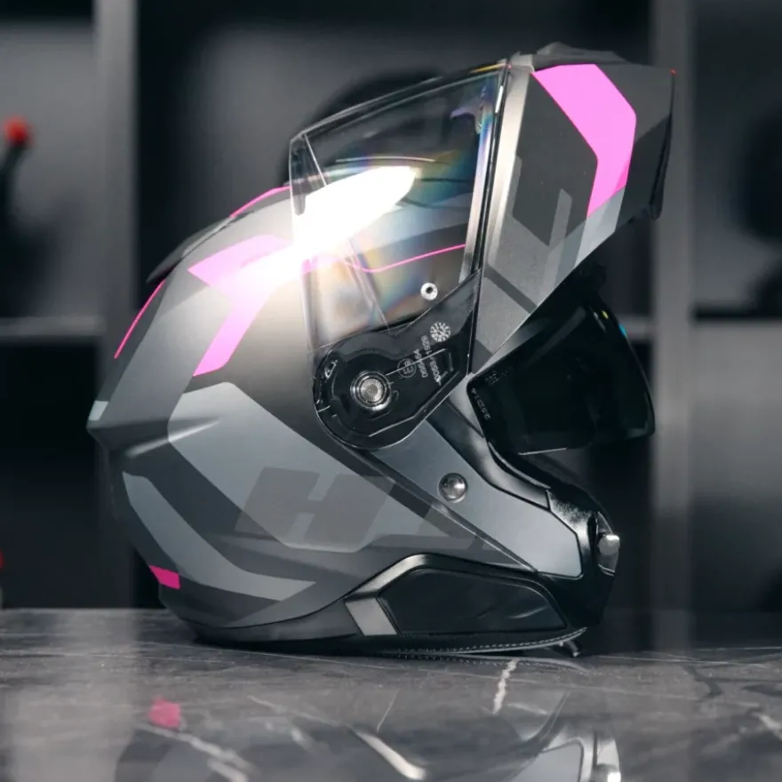 HJC i91 Carst Zwart/Roze