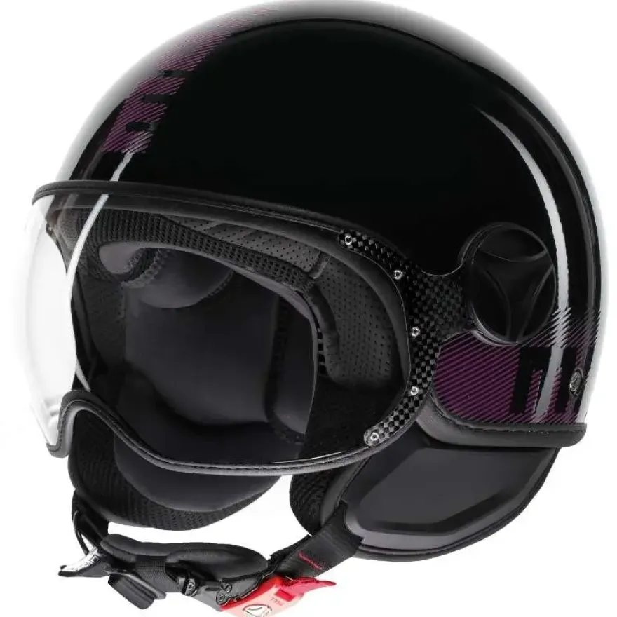 Momo FGTR Classic Stripes Glossy Black Fuxia