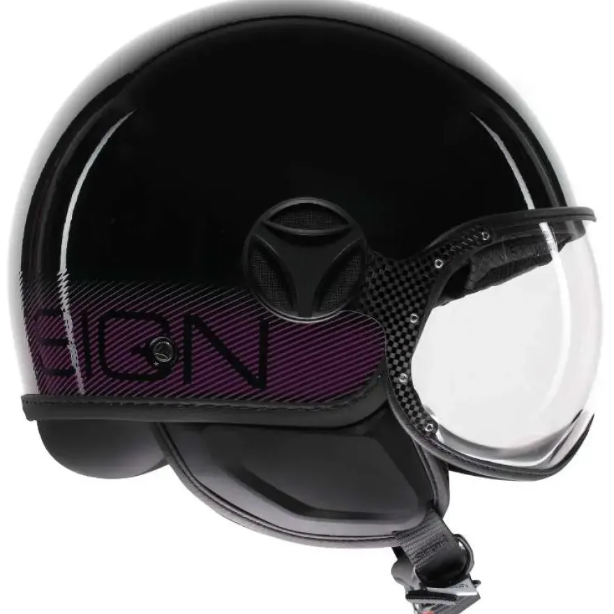 Momo FGTR Classic Stripes Glossy Black Fuxia