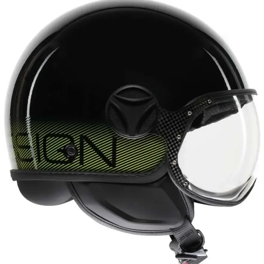 Momo FGTR Classic Stripes Glossy Black Yellow Fluo
