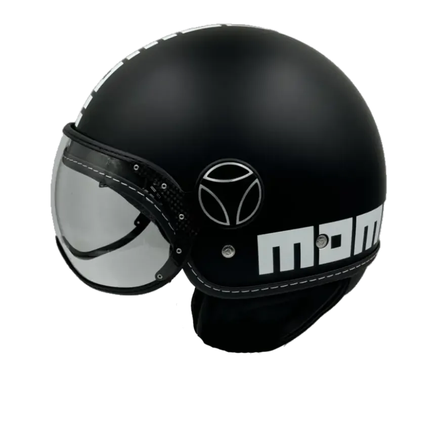 Momo Jet FGTR Classic Nero Opaco Silver
