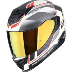 Scorpion Exo-520 Evo Air Lena Matt White-Silver-Red