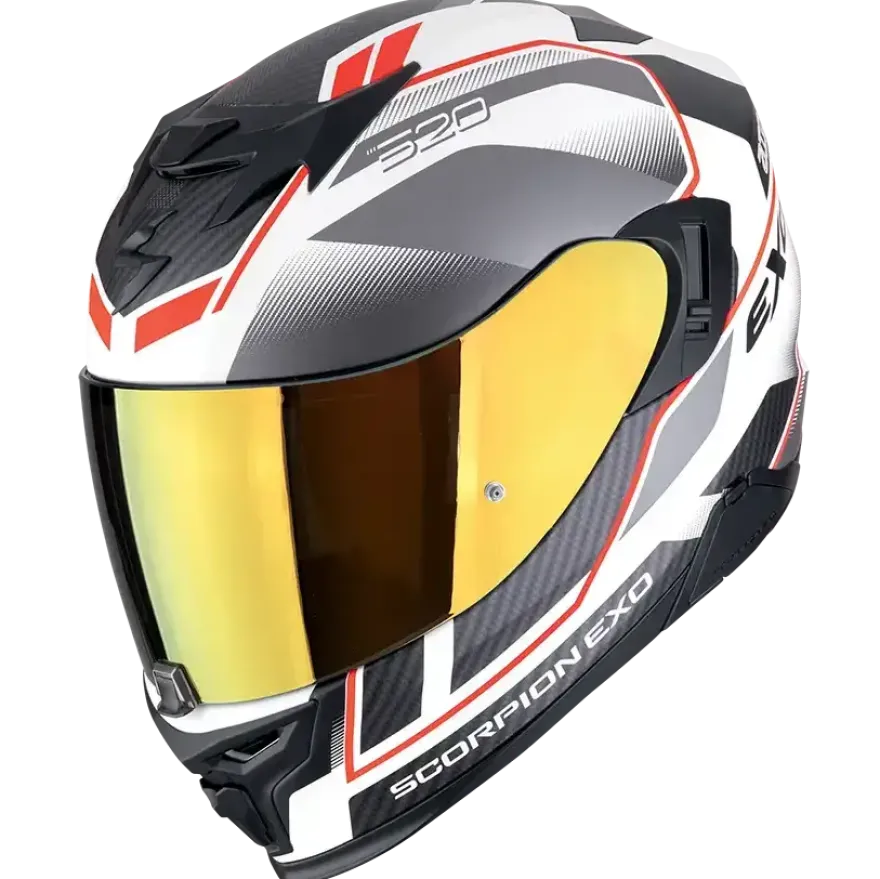 Scorpion Exo-520 Evo Air Lena Matt White-Silver-Red