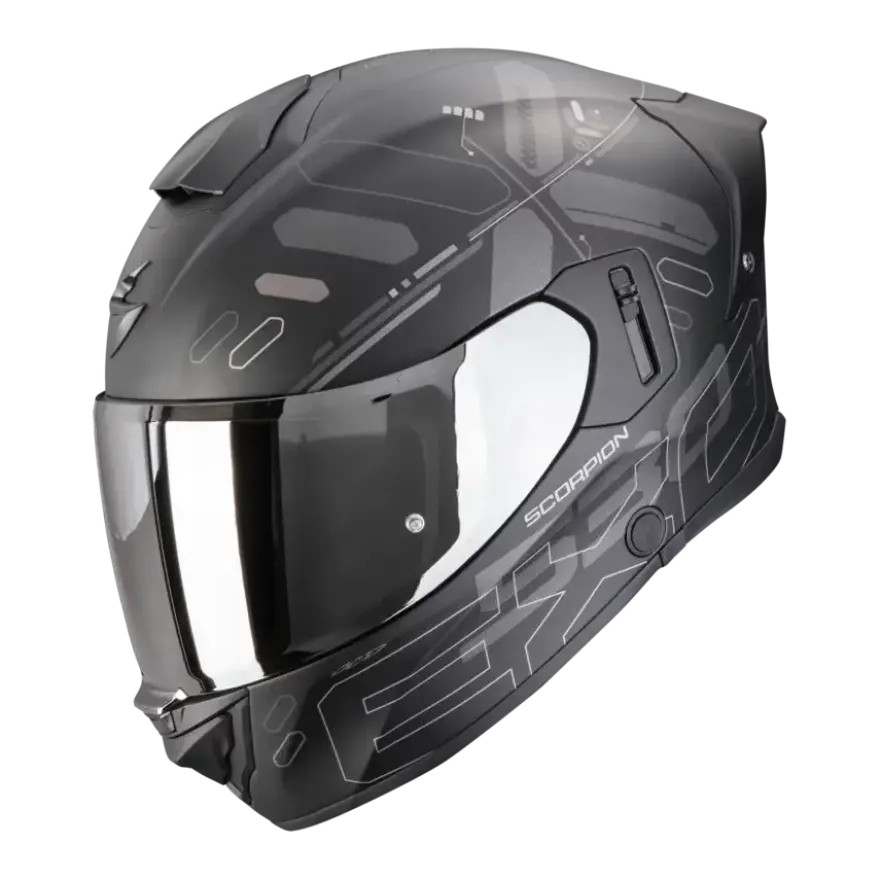 Scorpion EXO-530 Fond Matt Black Silver