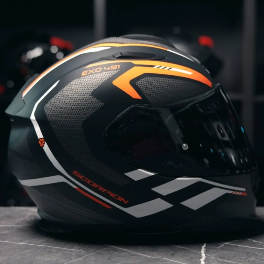 Scorpion Exo-491 Kripta Matt Black Orange White