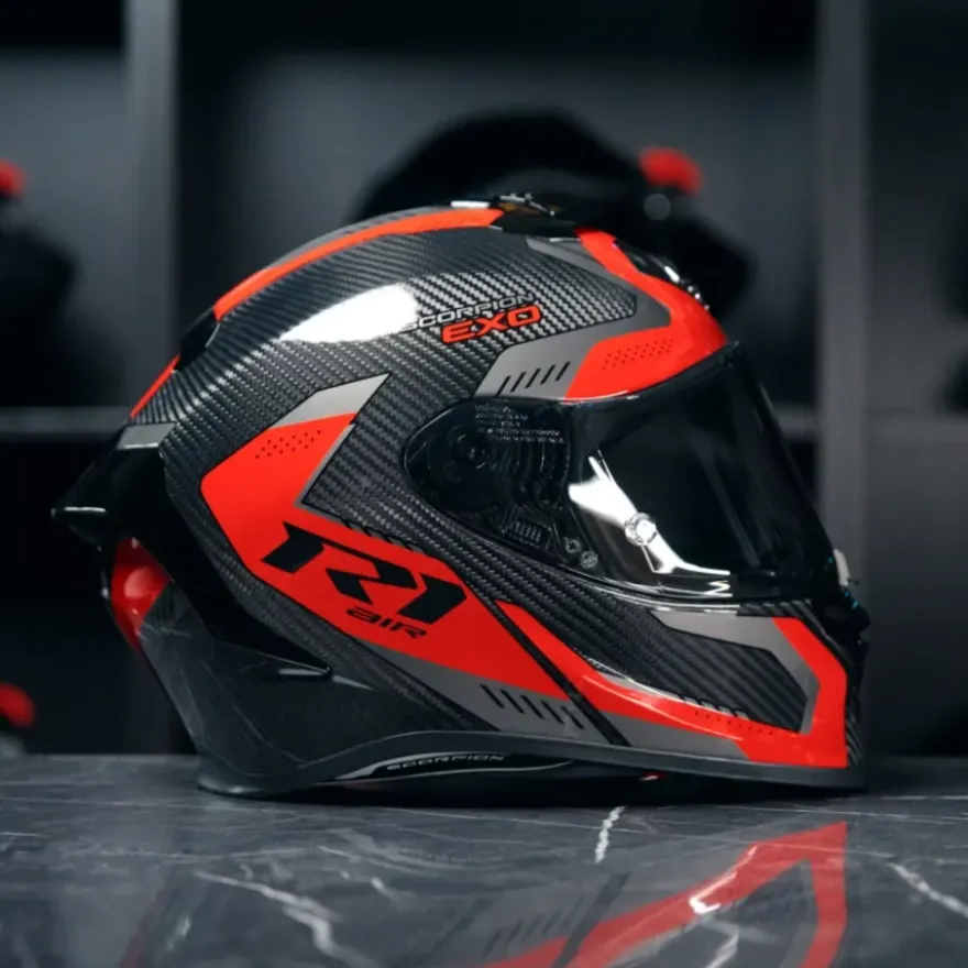 Scorpion Exo-R1 Evo Carbon Air Propel Black Red