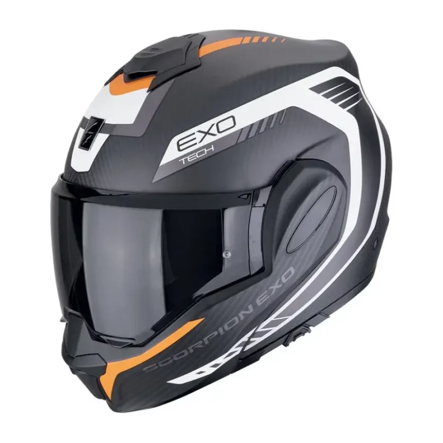 Scorpion Exo-Tech Evo Carbon Cosy Matt Black-Orange