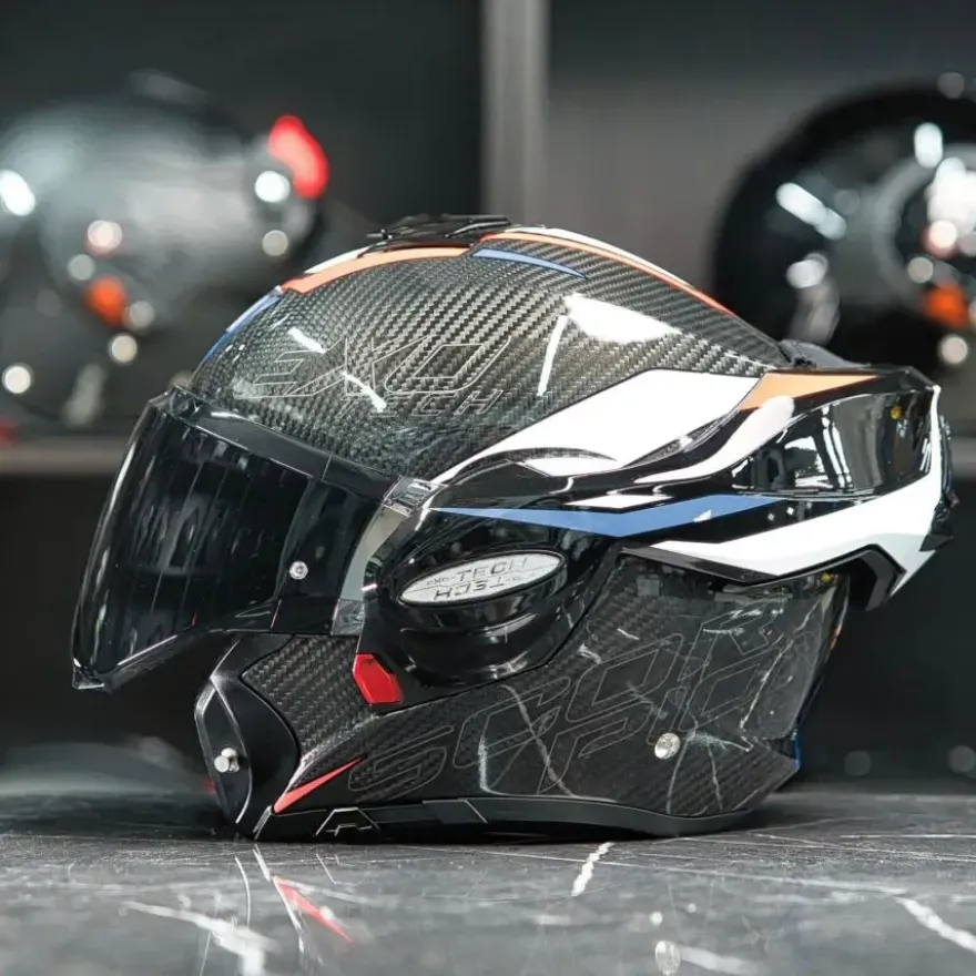 Scorpion Exo-Tech Evo Carbon Rover Black-Red-Blue
